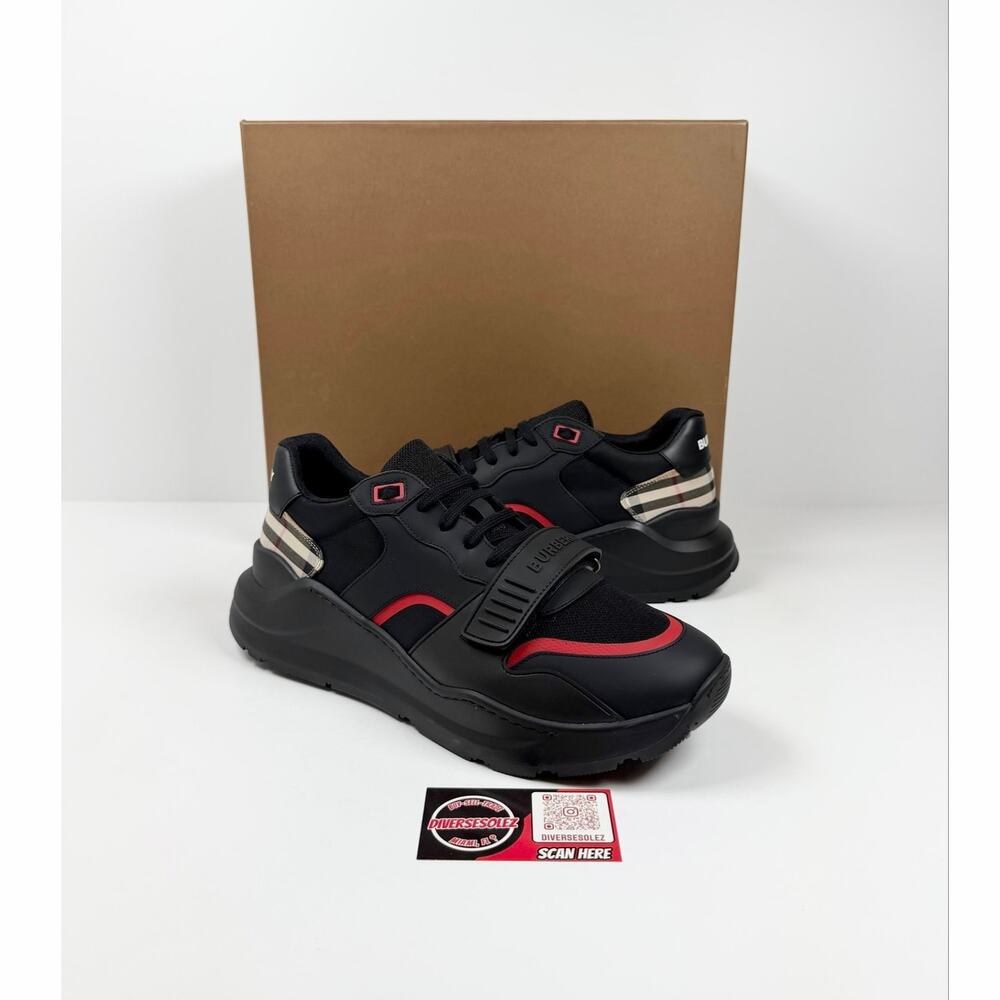 Size 12.5 - Burberry Black Ramsey Sneakers NEW